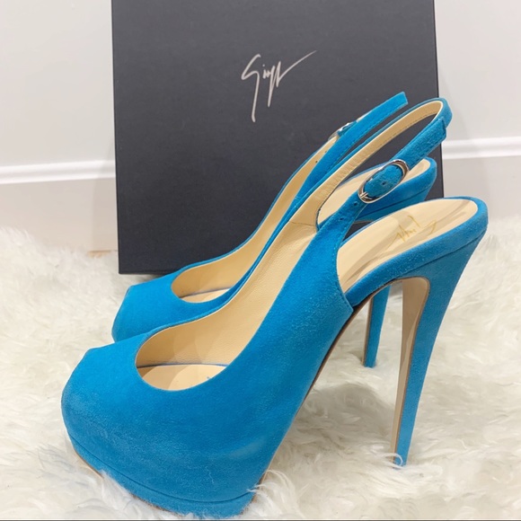 Giuseppe Zanotti Shoes - Giuseppe Zanotti suede Sharon high heels Sz 38